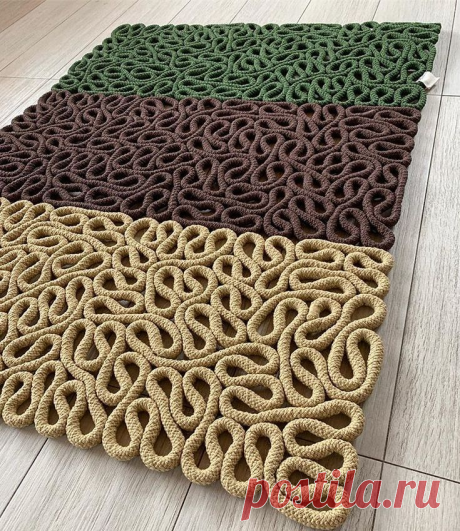 Оригинальное интерьерное решение: необычные ковры из шнуров | Создавай сам | Яндекс Дзен