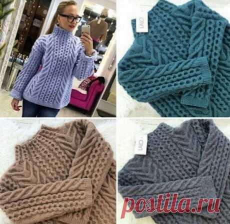 Схемы для вязания свитера спицами