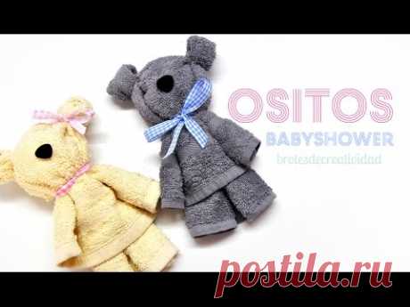 DIY : Ositos hechos con toalla facial *Babyshower* - Brotes de Creatividad - YouTube