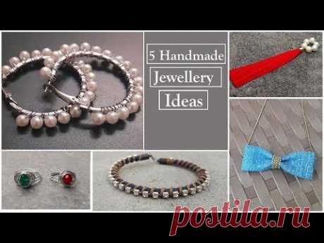 5 Handmade Jewellery Ideas | DIY| Jewellery Making At Home | Creation&you