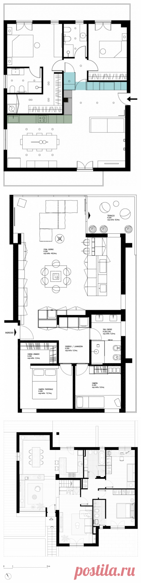 В закладки: 3 проекта со встроенными шкафами «во всю стену» | Houzz Россия