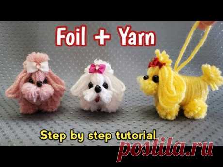 DIY With Me | Cutest Dog Easy Making with Yarn | How to make #dog  | #pet | Perro haciendo con hilo