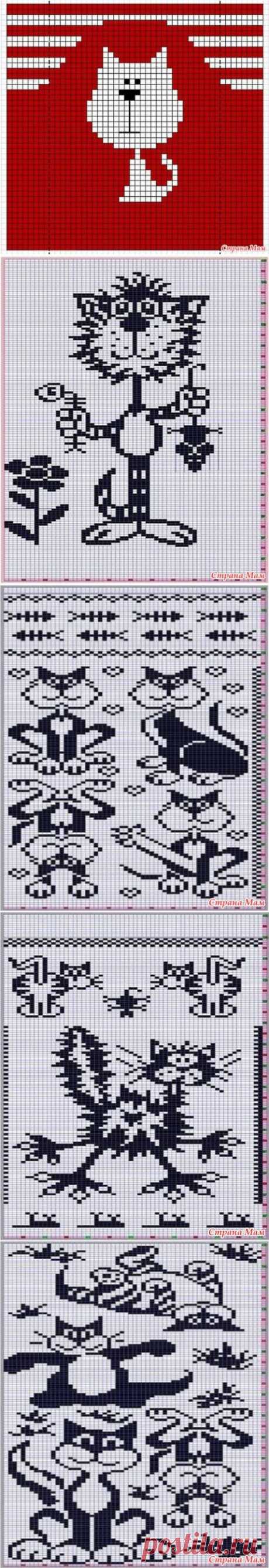 Котосхемы (узоры для вязания пледов и свитеров) - Вязание - Страна Мам