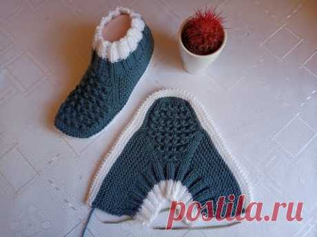 Плетени Терлици  - Чорапи 30 (Knitted Slippers) (Тапочки спицами) (Patik) (Pantufas passo a passo)