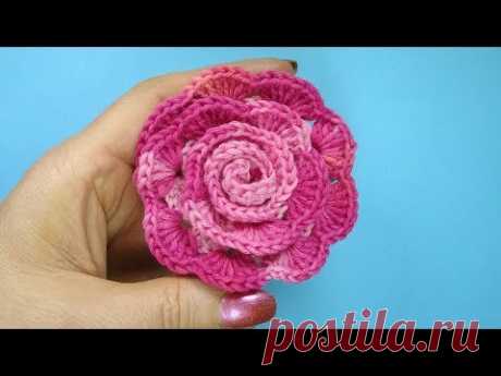 Как вязать цветок   Урок 95 How to crochet flower