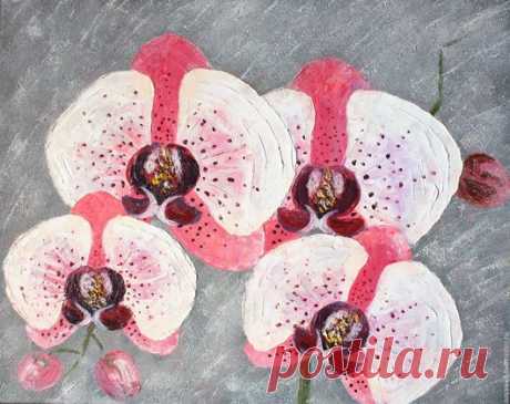 &quot;Орхидеи во всей своей красе&quot; - авторская картина маслом с орхидеями