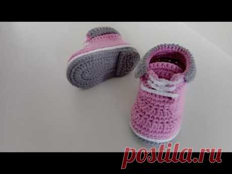 ПИНЕТКИ САПОЖКИ С КАБЛУЧКОМ/KNITTED BOOTIES/ РАЗМЕР ПОДОШВЫ 11 СМ.