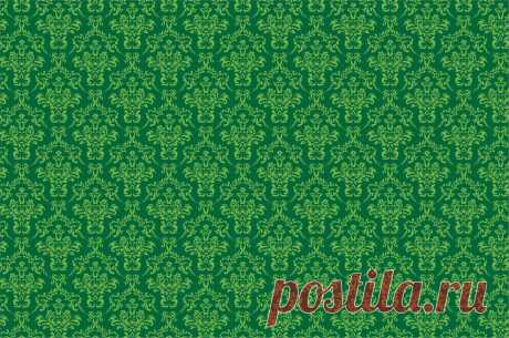 Дамасский орнамент - Damask Pattern Background Green  Free Stock Photo HD - Public Domain Pictures