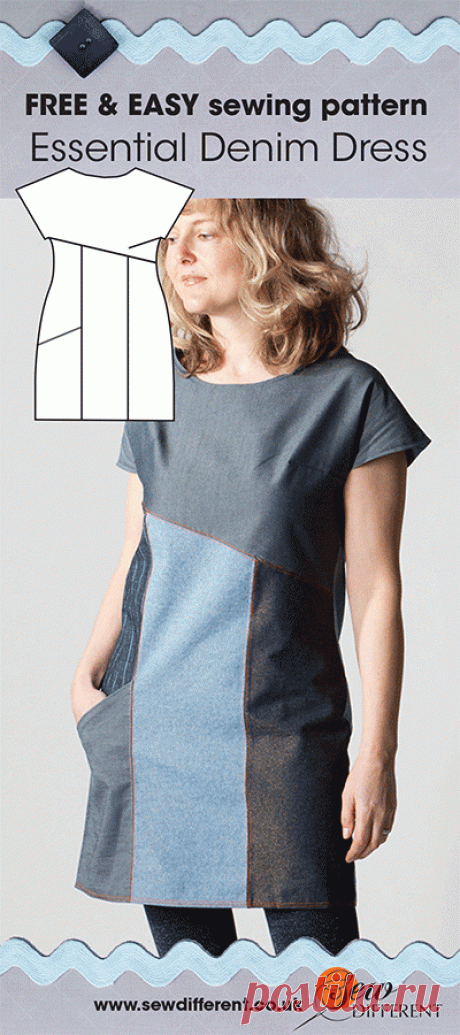 The Essential Denim Dress - free sewing pattern