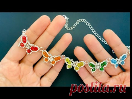 Christmas gift idea || DIY butterfly necklace || beaded butterfly