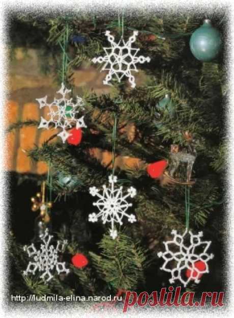 Handmade-курсы, шаблоны, учебные пособия: вязание крючком звезды и колокола на chionkę вязание крючком рождественские украшения