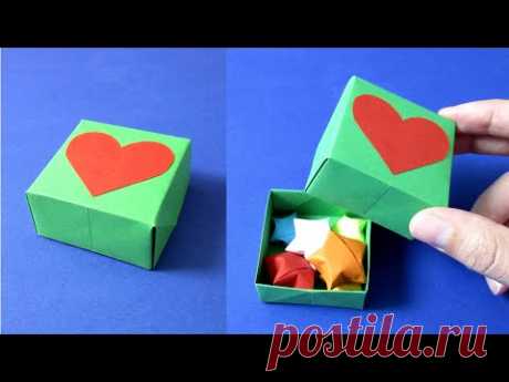 Как сделать коробочку из бумаги 🎁 Оригами коробка