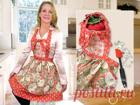 Country Fresh Double Flounce Apron | Sew4Home