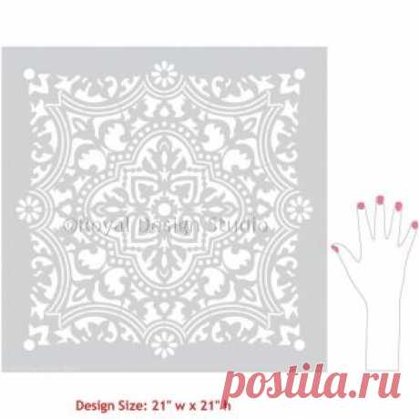 Large DIY Tile Stencils for Painting Walls and Floors | Royal Design Studio Stencils