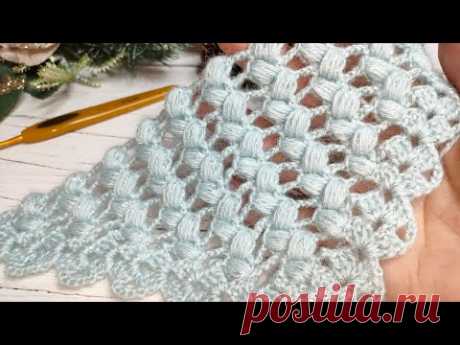 Шаль из 2 - х раппортов ✨ Crochet shawl