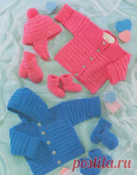 vintage knitting pattern PDF baby jacket cardigan booties mittens hat set newborn to 22 inches dk This item is a PDF file of the knitting pattern for these gorgeous baby items.    The pattern will be available for download upon receipt of payment, for you to print out or read from your computer.    The items are knit in double knitting yarn with 4mm needles.    All patterns are sent with a UK/USA needle conversion chart.