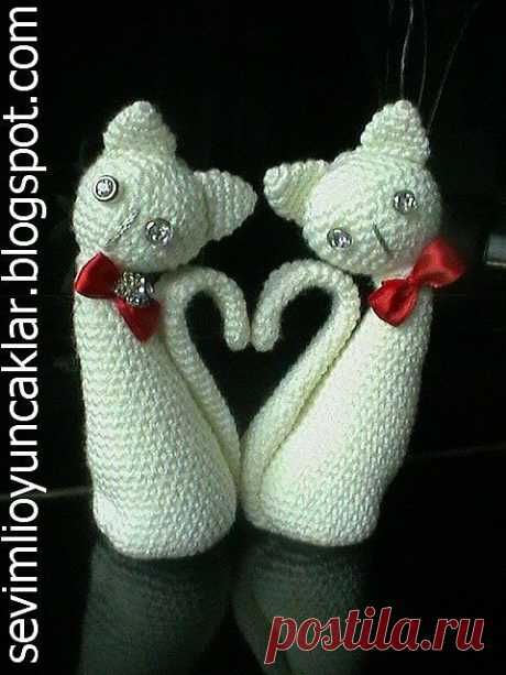 Amigurumi Valentine Cats Pattern от Denizmum на Etsy