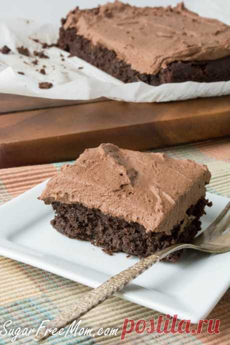 Sugar Free Low Carb Chocolate Crazy Cake { Egg Free, Dairy Free, Nut Free, Grain Free, Gluten Free}