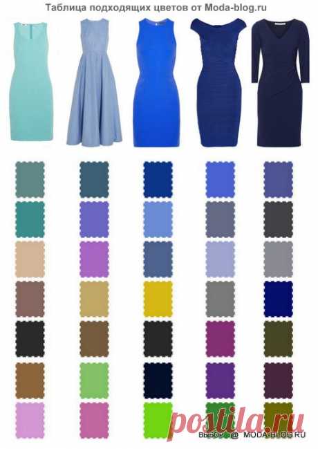 Как сочетать цвета в одежде: примеры в таблицах