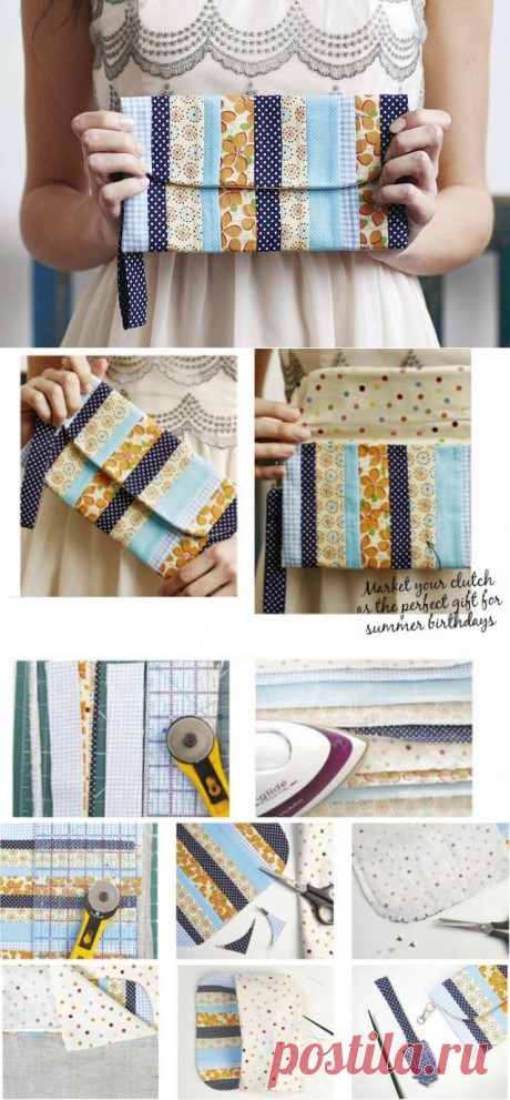 Patchwork Clutch. Лоскутный клатч