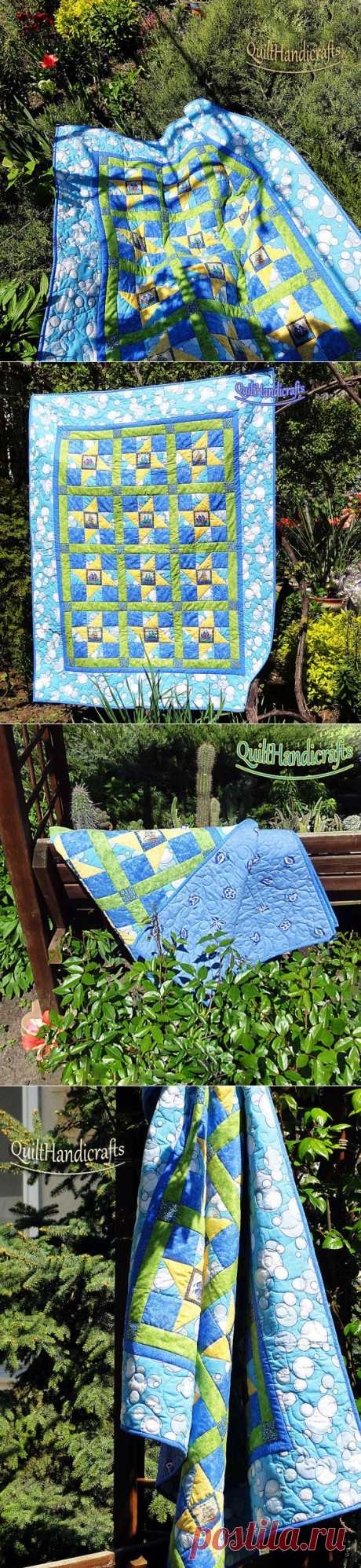 Beautiful handmade baby quilt Blanket in a by QuiltHandicrafts