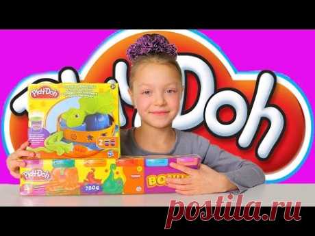 Распаковка набора Play Doh  Волшебная Черепашка.  Играем пластилином плей до с Алинкой Мальвинкой.