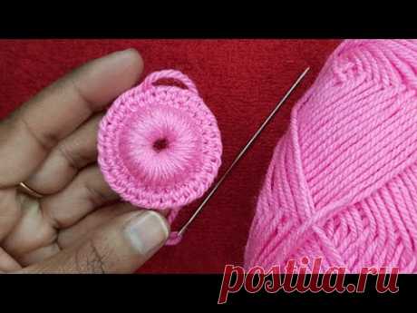 Hand Embroidery,Super Easy Flower Craft Ideas with Woolen,Amazing Hand Embroidery Design Trick hack