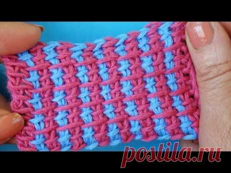 Tunisian crochet patern Узор тунисское вязание  16