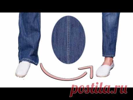 Мало кто знает этот швейный трюк как заузить джинсы сохранив фабричный шов!