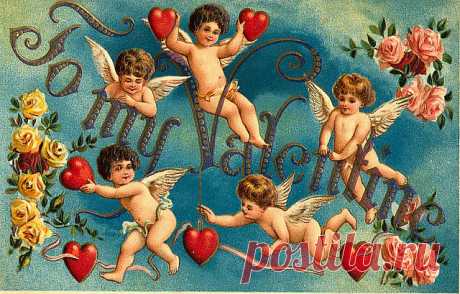 Винтажные открытки к дню святогоВалентина часть четвертая последняя