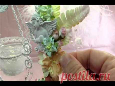 Tea Light holder WOC flowers from Secret Garden - YouTube