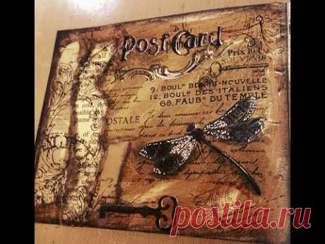 Mixed Media Process Series - 28 Page Mini Art Journal -- Page #1 - YouTube