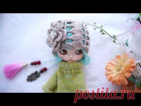 Crochet spring hat for blythe ( Blythe hat )
