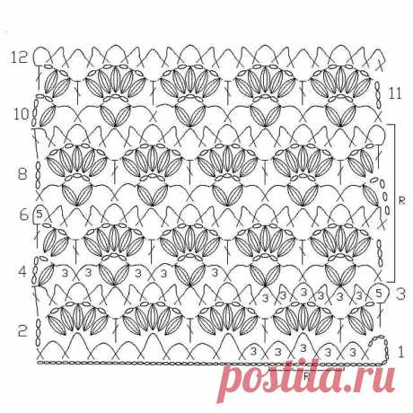 Вязание крючком схемы узоров для печати