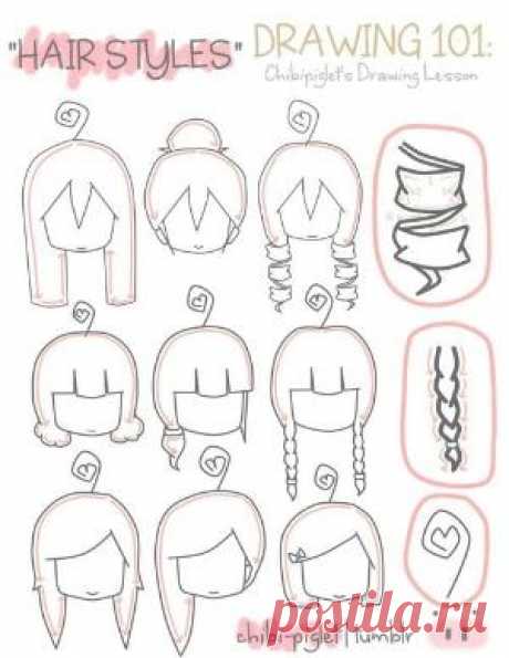 How to draw Manga Hair Drawing Hair Bangs Tut, Anime Hair Tutorial, Page 8 by ~Tentopet on deviantART, how to draw anime hair, cute, kawaii anime people , hairstyles drawing, Japanese anime tut