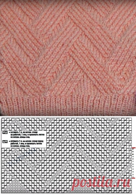 Необычный рельефный узор с эффектом переплетения (Вязание спицами) &amp;#8211; Журнал Вдохновение Рукодельницы