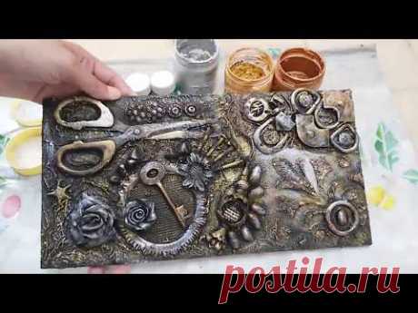 Mix Media Mural with Waste Material | Mix Media Art Techniques || Mix Media Art