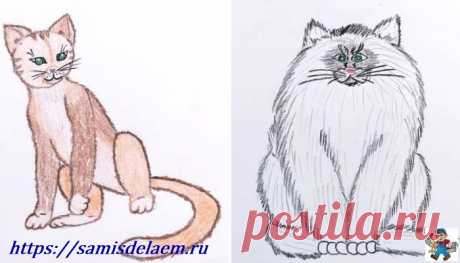 Как нарисовать кошку для детей поэтапно карандашом легко и просто Нарисовать кошку детям не сложно. Узнайте как поэтапно сделать рисунок кошки карандашом. Для Вас пошаговые уроки с фотографиями, шаблонами и схемами.