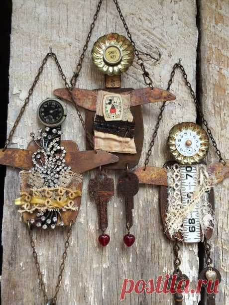 Assemblage dolls. Jeanette Janson.