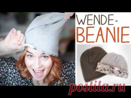 DIY Mütze nähen für Anfänger - Wendemütze, Beanie aus T-Shirt - Schnitt erstellen - alive4fashion