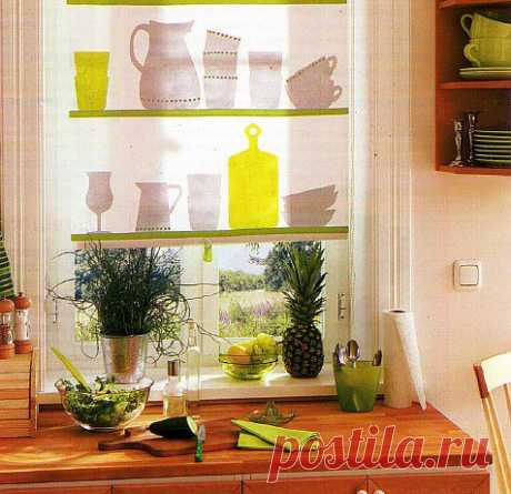 Оригинальное оформление окна на кухне | Интерьер и Дизайн