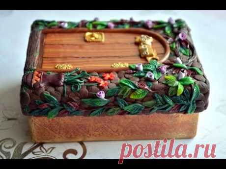 ПОЛИМЕРНАЯ ГЛИНА Декор шкатулки полимерной глиной Polymer Clay Jewelry Box