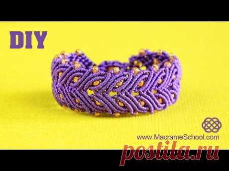 Laurel Leaf Bracelet Tutorial | Macrame School - YouTube