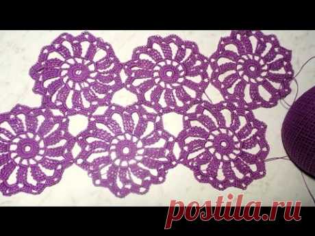 Круглый мотив  крючком ч.1. Round motif crochet p.1.