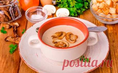 Рецепт грибного супа-пюре с сыром в мультиварке — MEGOCOOKER