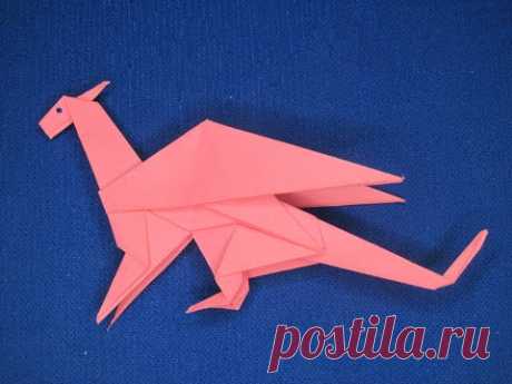 Как сделать Дракона из бумаги.  Бумажный дракон Оригами. Paper Dragon ORIGAMI.