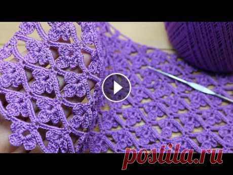 Простой ЦВЕТОЧНЫЙ УЗОР крючком ВЯЗАНИЕ для начинающих Easy to Crochet Tape Lace flower pattern @Уроки ВЯЗАНИЯ Литке Татьяны @Уроки ВЯЗАНИЯ для начинающих ЛЕНТОЧНОЕ КРУЖЕВО мастер-классы: Пряжа турецкого производства фирмы: YARNART VIOLET / ВИОЛЕ...