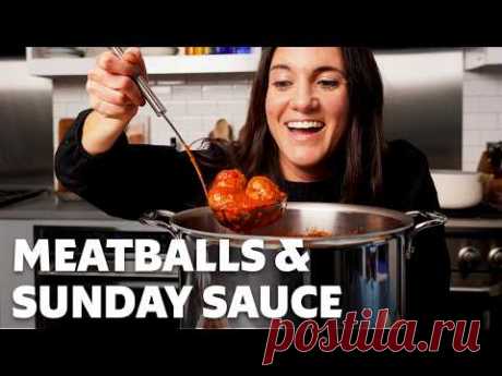 Meatballs &amp; Sunday Sauce | Get Cookin' | Allrecipes