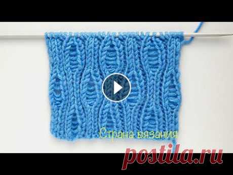 Узор со спущенными петлями. Knitting patterns. Pattern of lowered loops with knitting needles. Вяжем узор со спущенными петлями. Подойдёт для вязания различных вещей. Раппорт узора 8 петель и 16 рядов. Для образца набираем количество петель крат...