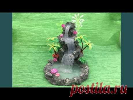 DIY : Hot glue waterfall (updated) || Miniature craft || Lets make Art